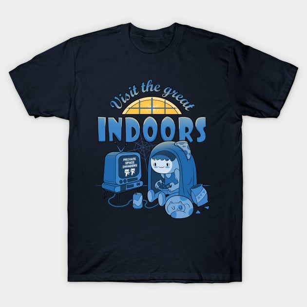 Visit The Great Indoors T-Shirt by Queenmob